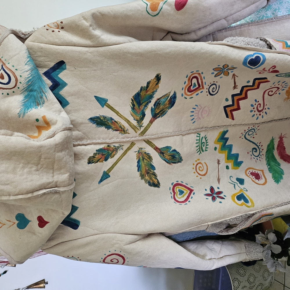 🌼 BOHO Seude Coat NWOT ♡size LG